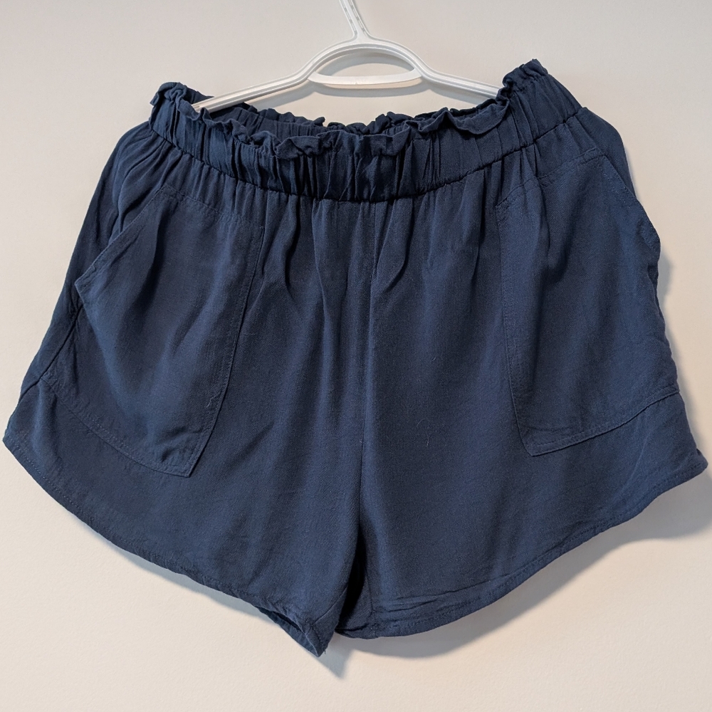SHINESTAR - High Waist Blue Shorts